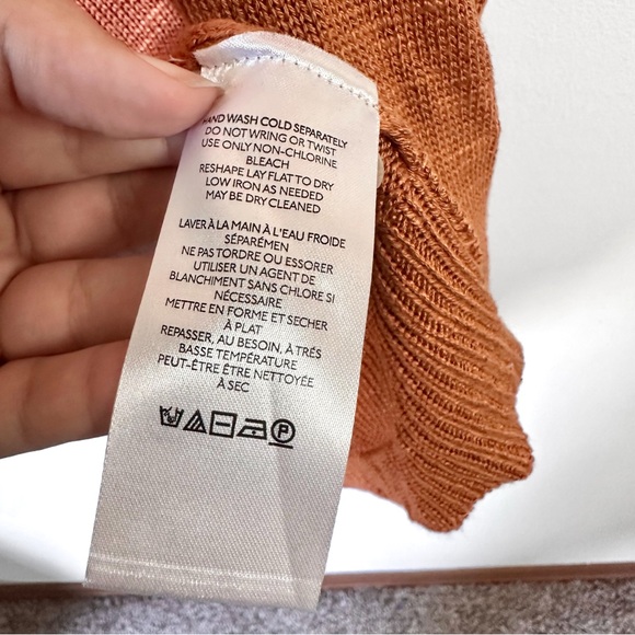 Free People Hannah Vest Oversize Slouchy Layer Tunic Top Burnt Orange NWOT Sz L - Picture 8 of 13